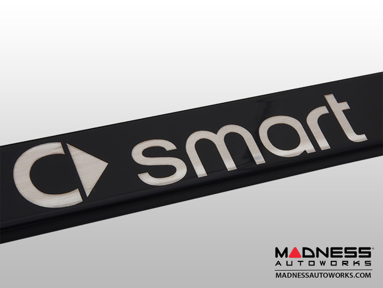 smart fortwo License Plate Frame (w/ Cut Outs for Tags) Black w